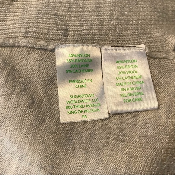 Lilly Pulitzer Medium Gray Bridget Open Cardigan Fringe Cashmere Blend Cardigan - Picture 9 of 9